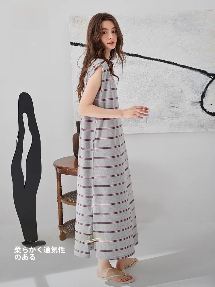 xuanjiang-cotton-summer-sleepwear-women's-sleeveless-vest-long-dress-casual-home-clothes-thin-pure-cotton-comfortable-home-cl