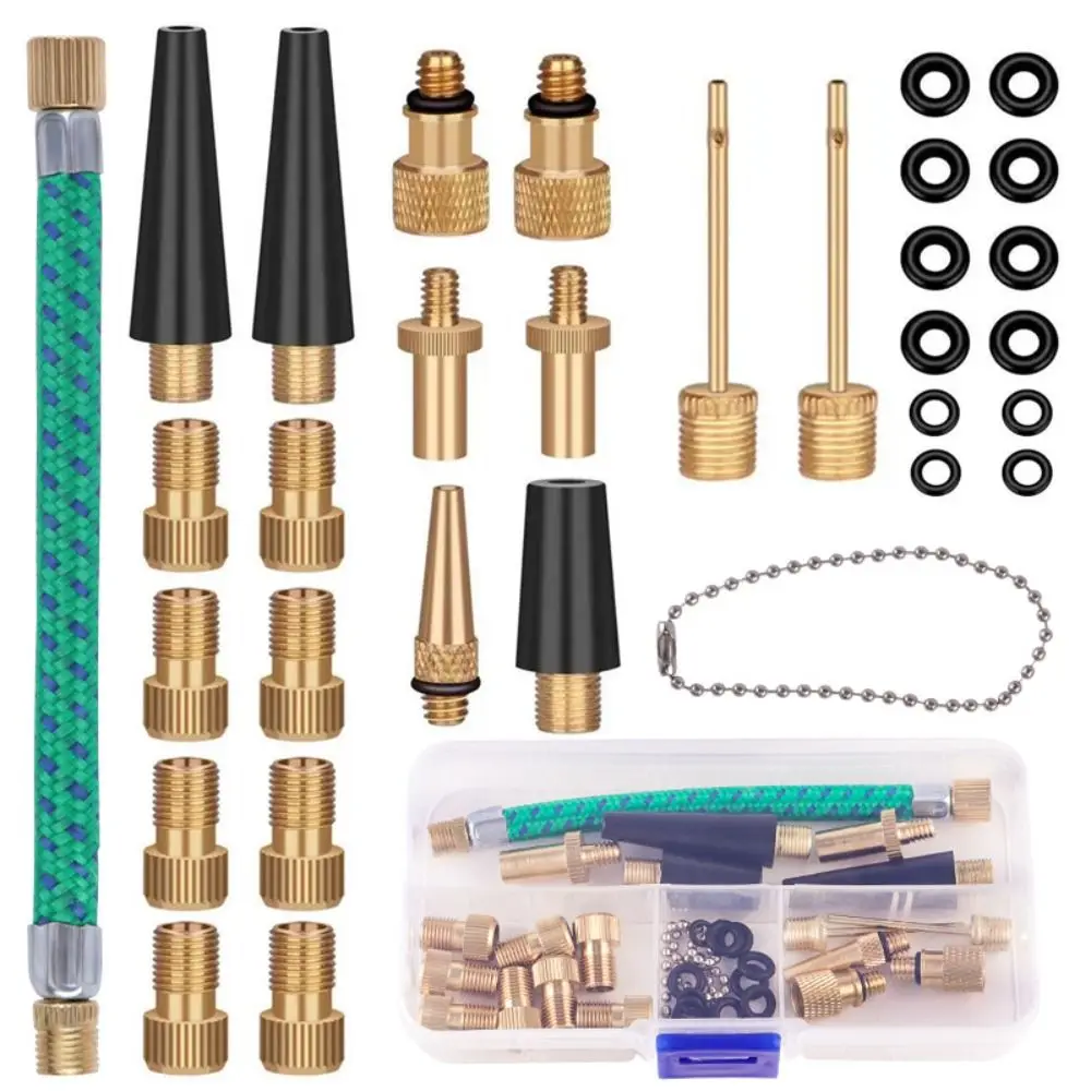 Plastic Bicycle Valve Adapter Set High Quality Gold Copper Bicycle Pump Bike Valve Set Bicycle