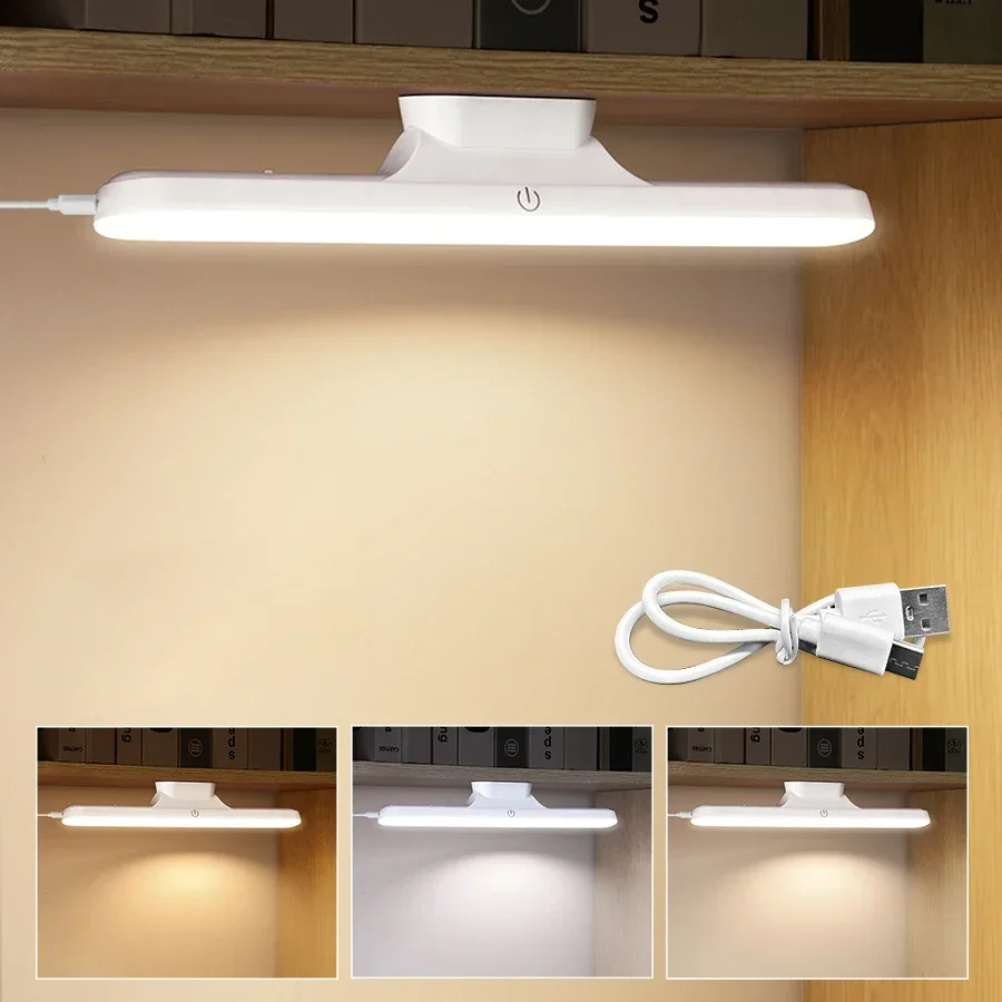 

LED Magnetic Mirror Light Rechargeable Eye Protection Dimmable Hanging Touch Lights for Reading Makeup Selfie Wardrobe Bathroom