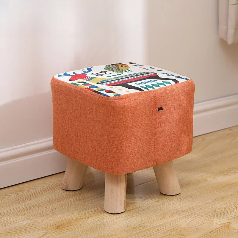 Stools & Ottomans Living Room Furniture Folding Portable Stool Footrest Office Foot Rest Pouf Furnitures Wood Step Children\'s