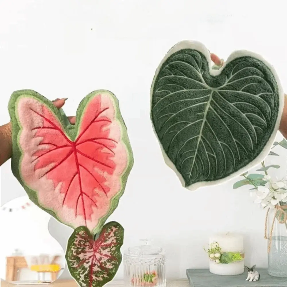 High Quality Cartoon Leaf Hand Towel Absorb Water Coral Velvet Kitchen Handkerchief Thickened Hanging Cleaning Cloth Kitchen