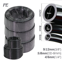 10/20/30/50M OD-6mm 8mm 12mm Black PE Garden Hose Pressure-Proof 4/6mm 5/8mm 9/12mm Drip Irrigation Pipe 3/8\