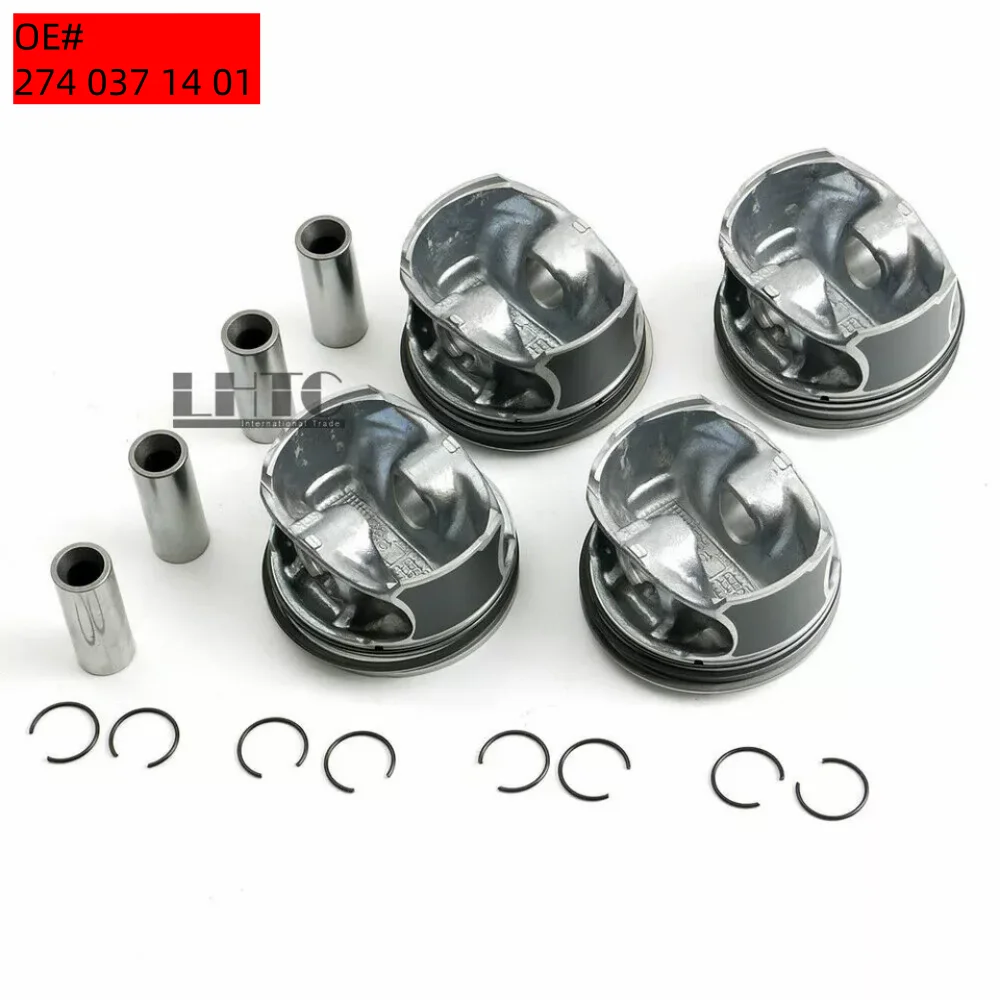 

4x piston set for Mercedes-Benz M274.920 2.0 W205 S205 X204 W212 C200 C300 E250 OE# 274 037 14 01