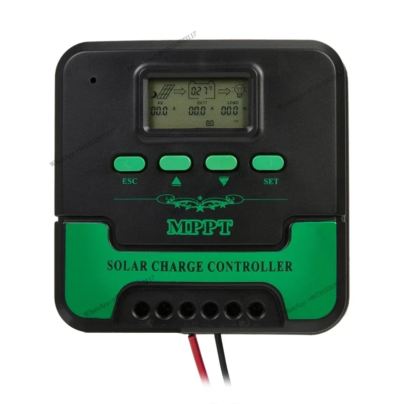 12/24 فولت MPPT 10A -60A شاشة الكريستال السائل مع WIFI السيارات لوحة طاقة شمسية بطارية منظم جهاز التحكم في الشحن المزدوج USB ل Lifepo4 ليثيوم