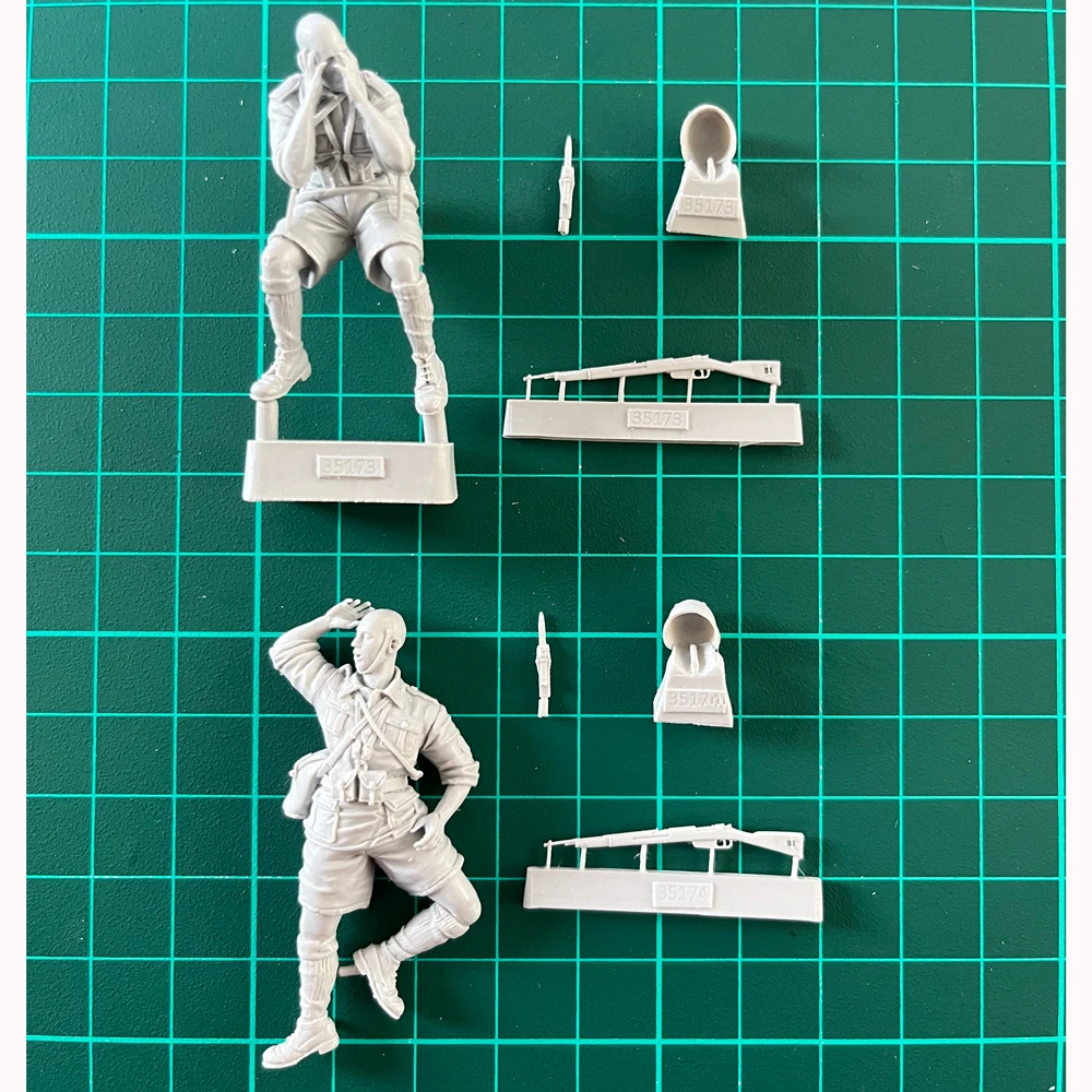 Kit figura modello in resina 1/35 GK, due persone, tema militare, non assemblato e non verniciato, 370C