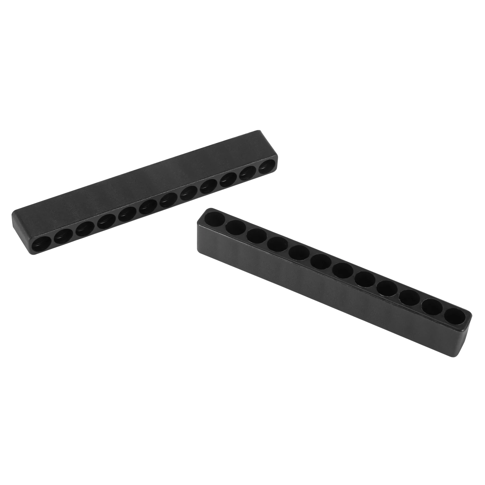AAAF 10 個 12 穴ドライバービットホルダーボックスブロックブラック 6 角 6.35 ミリメートルハンドル用