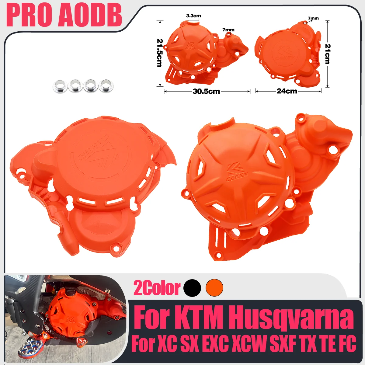 

For KTM Motocross Plastic Engine Clutch Guard Water Pump Cover Ignition Protector 250 300 450 EXC XC XCF SX SXF XCW 2023-2024