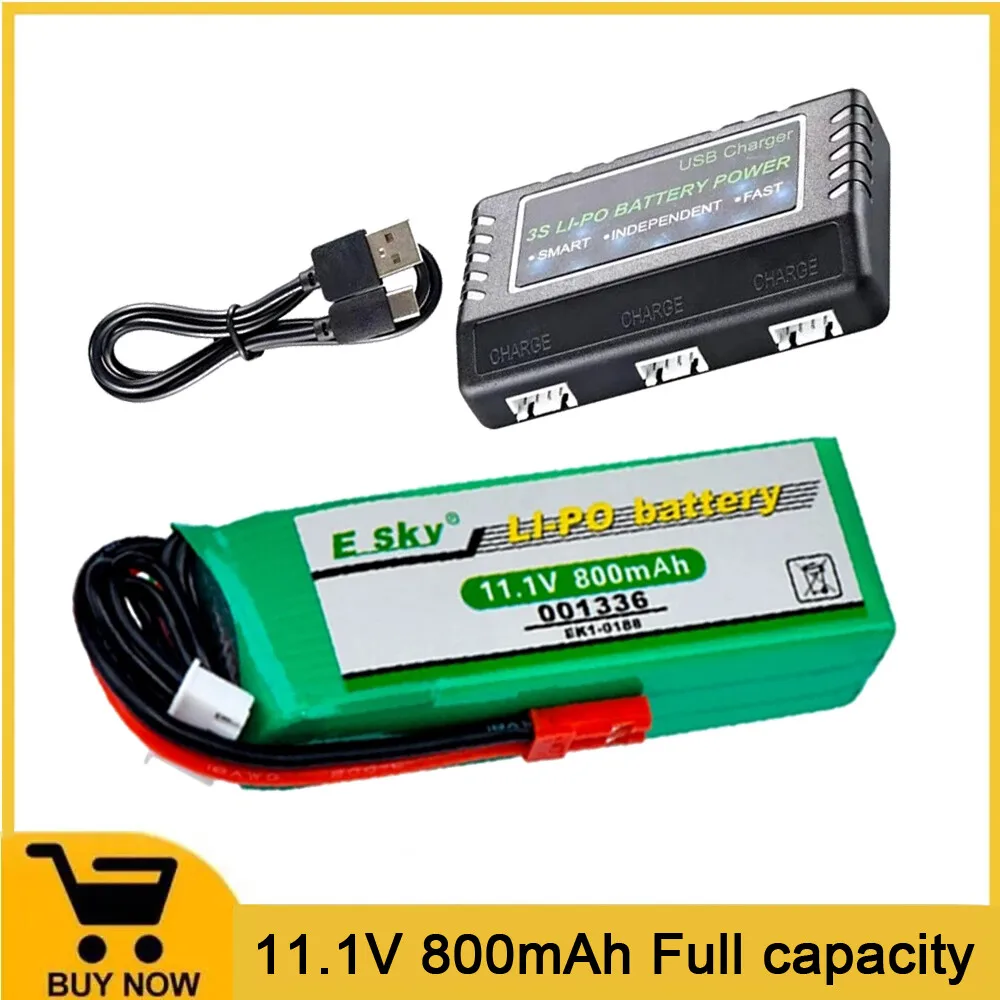 LiPo аккумулятор 800 мАч 11,1 В + зарядное устройство для Esky EK1-0188 001336 Big LAMA E020/E515A LiPo аккумулятор 800 мАч 11,1 В + зарядное устройство для Esky EK1-0188 001336 Big LAMA E020/E515A