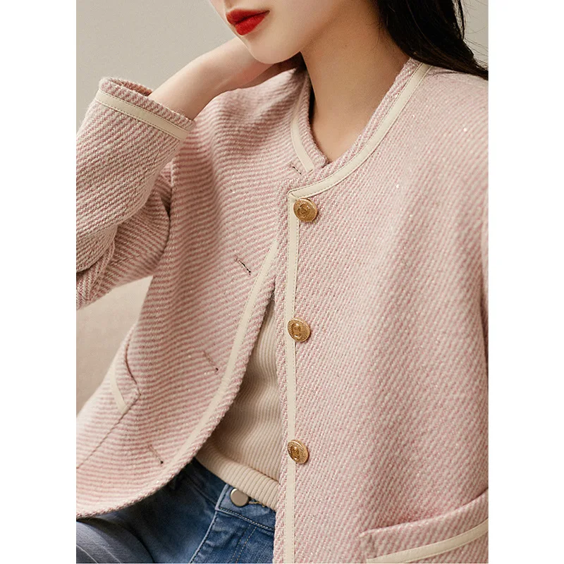 Wool Tweed Small Fragrant Coat 2024 Spring and Autumn New Women's Clothing Short