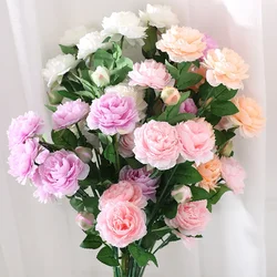 60cm 3 Head Peony Artificial Flower Wedding Home Decoration Hall Decoration Road Guide Flower Arrangement Decorative Flower