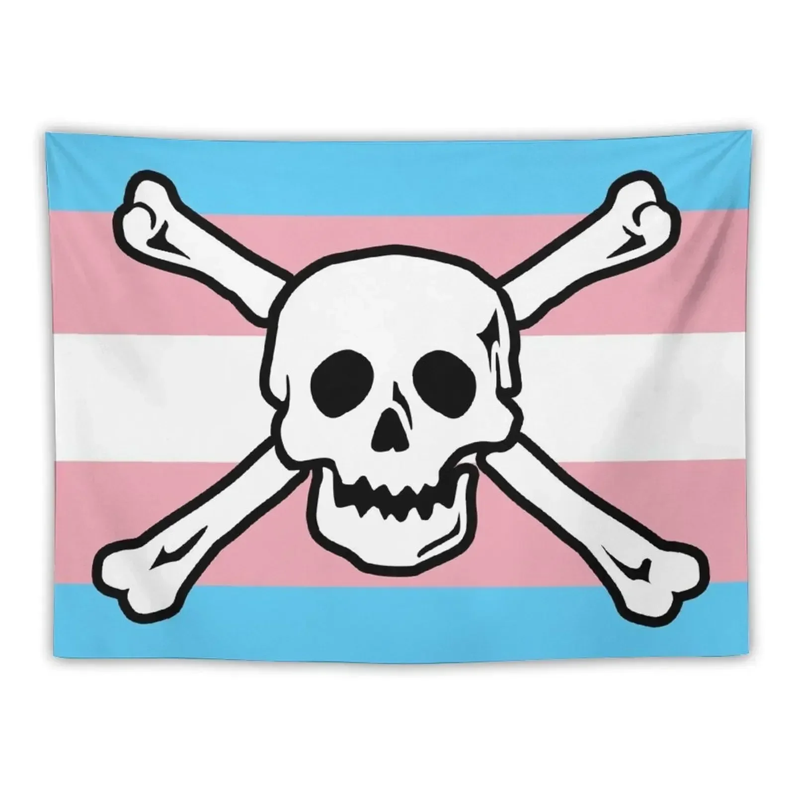 Trans Pirate Pride Tapestry Room Design Aesthetics For Room Carpet Wall Tapestry