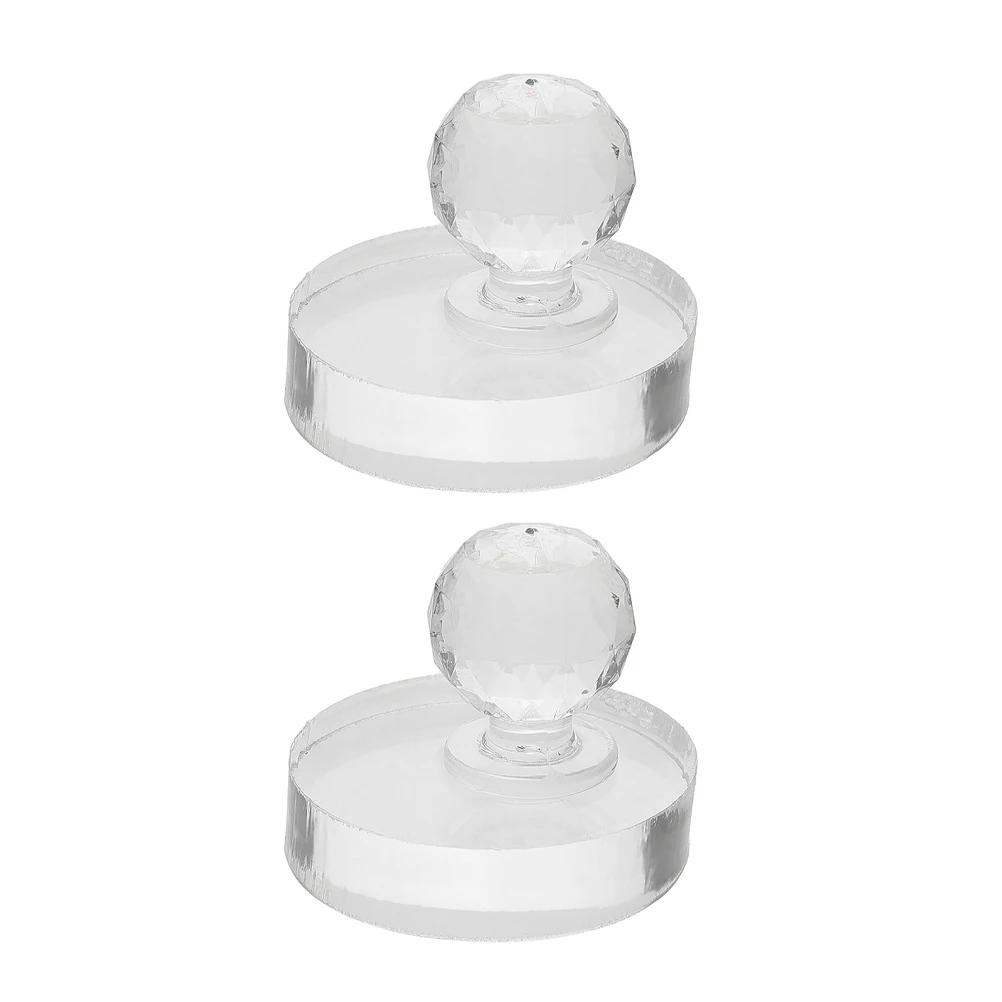 

2 Pcs Pressing Powder Tool Blush Eye Shadow Pressure Tools Depotting Makeup Diy Palette Eyeshadow Applicator Stamp Round