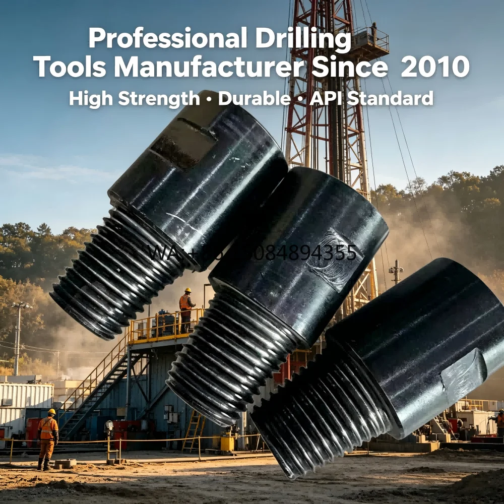 40CrMo Forged Carbon Steel Drilling Tool Drill Pipe Joint 57mm for Ore Mining Connecting 42mm Drill Rods