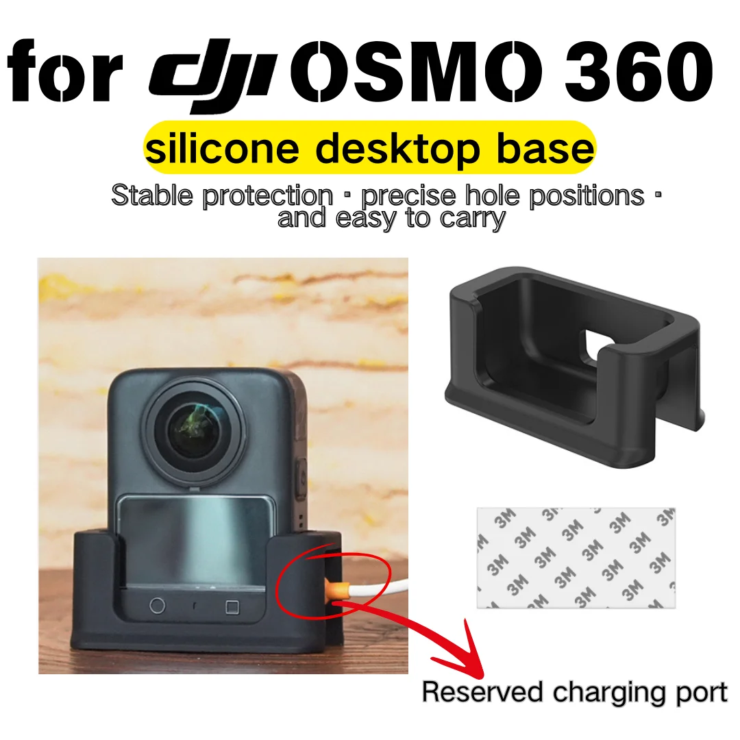 

silicone desktop base For DJI Osmo 360 Anti-slip Fixed Bracket Stabilizer Anti-shake Camera Holder For DJI Osmo 360 Desktop