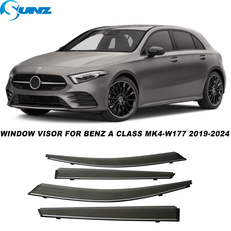 

Side Window Deflector For Benz A Class Hatchback MK4-W177 2019 2020 2021 2022 2023 2024 Sun Rain Window Visor Deflector