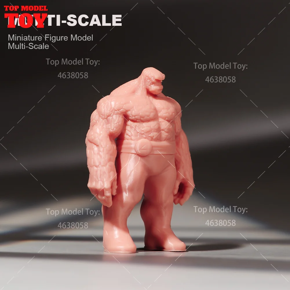 Painted Miniatures 1/24 1/64 1/43 1/87 Strong Stone Monster Robot Male Scene Figure Doll Unpainted Model For Car Vehicles