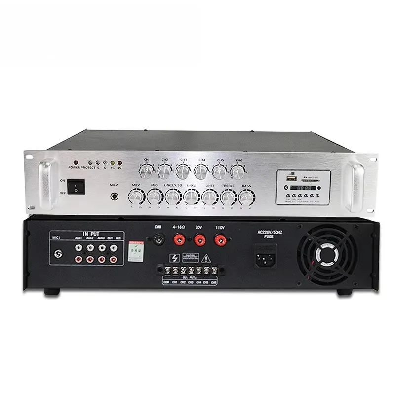 800 Watt Professional Audio Video Mixer Amplifier Broadcast Equipment Power