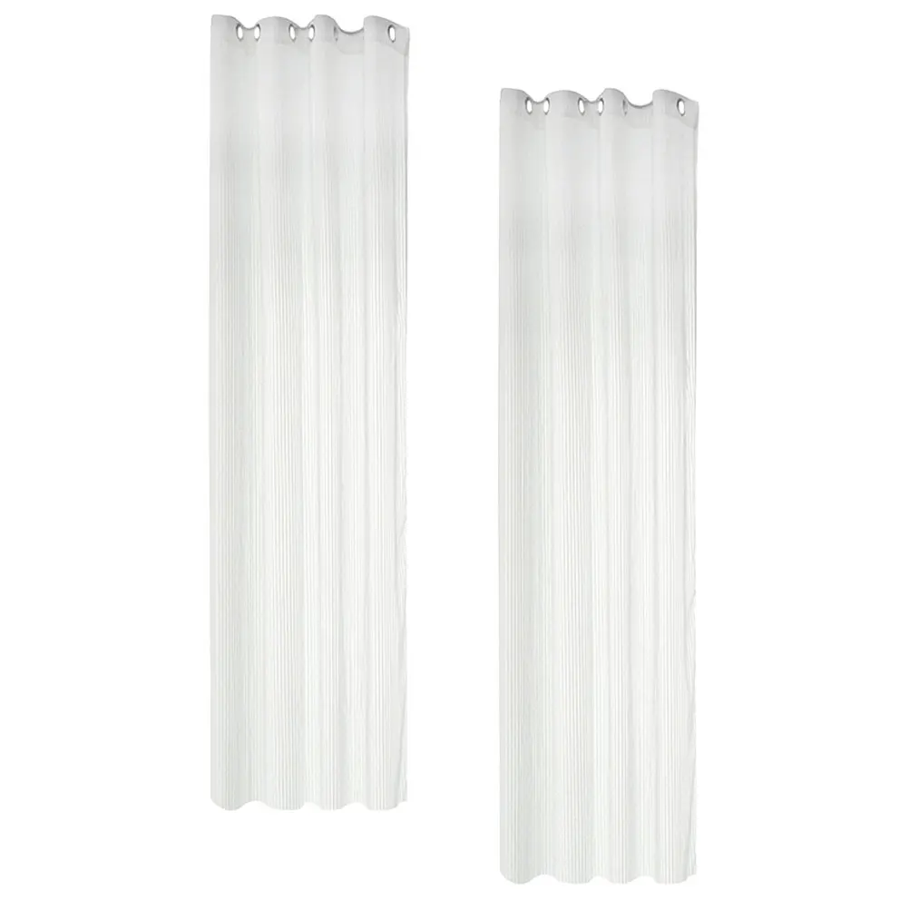

Waterproof Curtains Semi Sheer Thick White Outdoor Drapes for Bedroom Living Room Bathroom Modern Classic Decor Polyester