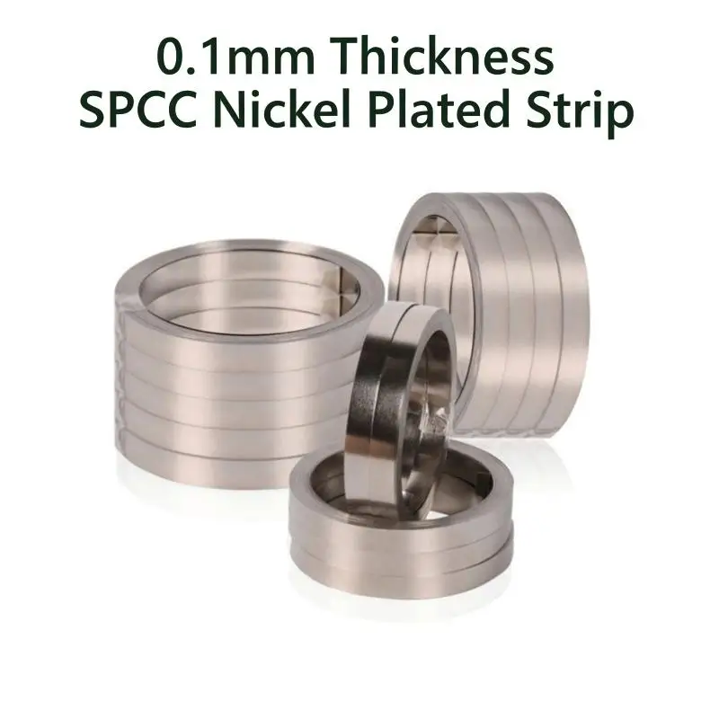 18650 Battery Nickel Plated Strip 5M/10M 0.1MM 4/5/7/8MM Nickel Sheet Steel Belt Connector Spot Welding Welder Repair DIY Parts