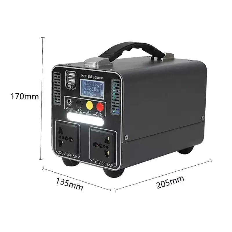 300W Portable Power Station Solar Generator 166.5Wh 333Wh 220V Emergency Backup Battery For Outdoor RV Camping