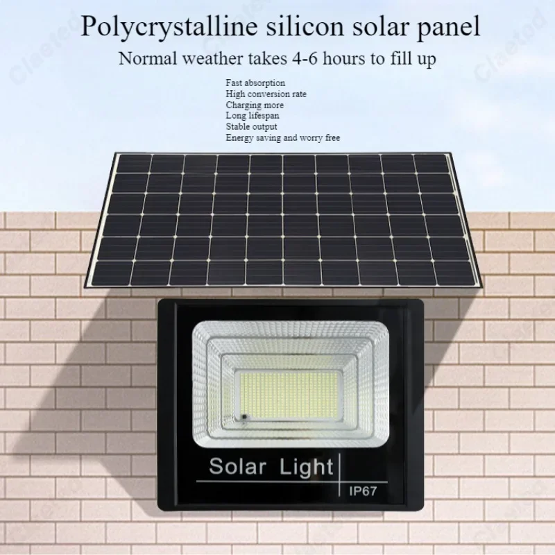 Creative LED Solar Remote Control Floodlight Outdoor Sensing Waterproof IP67 Angle Adjustable Home Landscape Courtyard Light