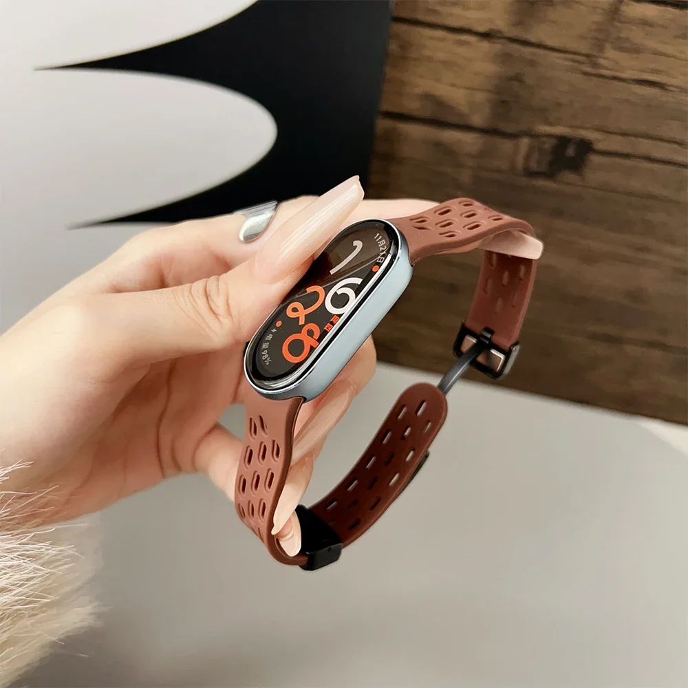 Weiches Silikonarmband für Xiaomi Mi Band 9/8, Correa-Armband, Handgelenk, Mi Band 8, Sport, wasserdichtes Ersatzarmband für Xiaomi Band 9 – Detail 6