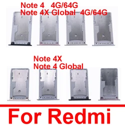 Sim Card Memory Card Slot Tray Holder For Xiaomi Redmi Note 4 4X Global 4G 64G Sim  Card Adapter Cell Phone Replacement Parts