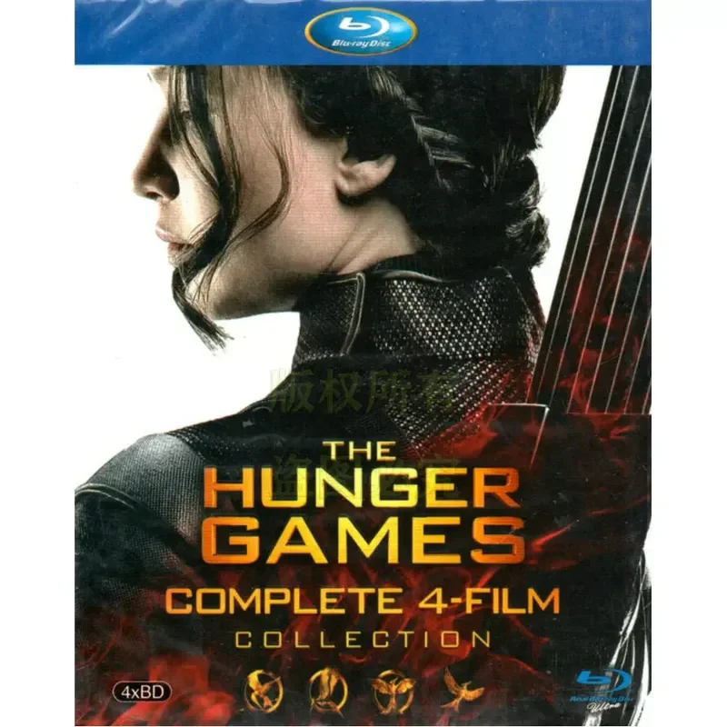 American Science Fiction Action Movie The Hunger Games 1-4 Sets Blu-ray BD High Definition 4 Discs