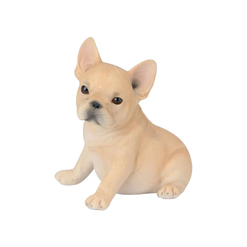JXK 1/6 escala simulación de resina Bulldog Francés lindo Animal mascota perro modelo para figuras de acción de 12 pulgadas decoración de soldado