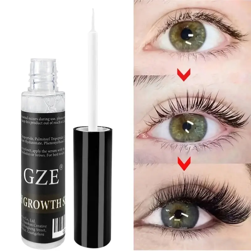 Premium Eyelash Serum by GZE, Lash Boosting Serum for Longer, Fuller Thicker Looking Lashes (5ML) 5-pack
