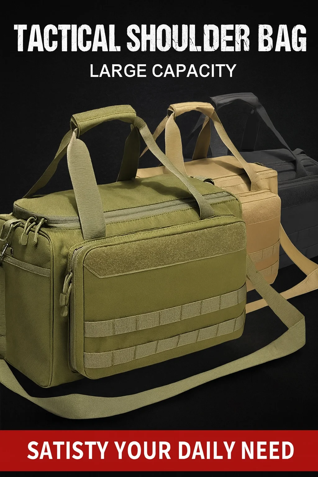 

900D Oxford Tactical Shoulder Bag Waterproof Outdoor Sports Pistol Gun Case Hunting High Capacity Soft Storage Pack