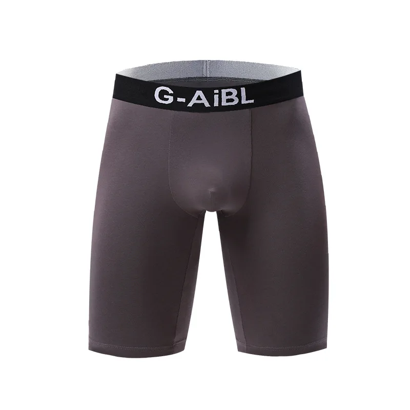 Boxer da uomo intimo in cotone Cueca Panites traspiranti uomo U marsupio convesso pantalone medio lungo gamba maschile Cueca Calzoncillo