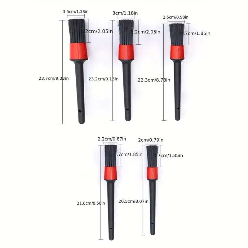 5/10pcs Detailing Brush Set Car Brushes Car Detailing Brush For Auto Cleaning Dashboard Air Outlet Wheel Wash Maintenance Tool