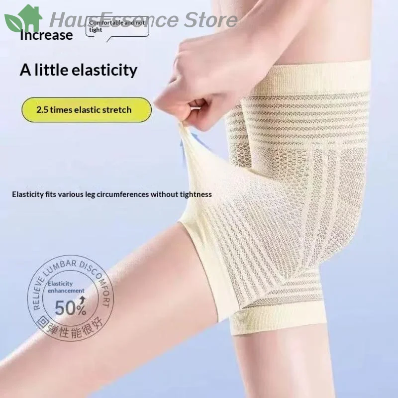 ※1Pair Summer Knee Cover Breathable Non-slip Joint Pain Relief Compression Kneepads Air Conditioning Thin Warm Knee Brace
