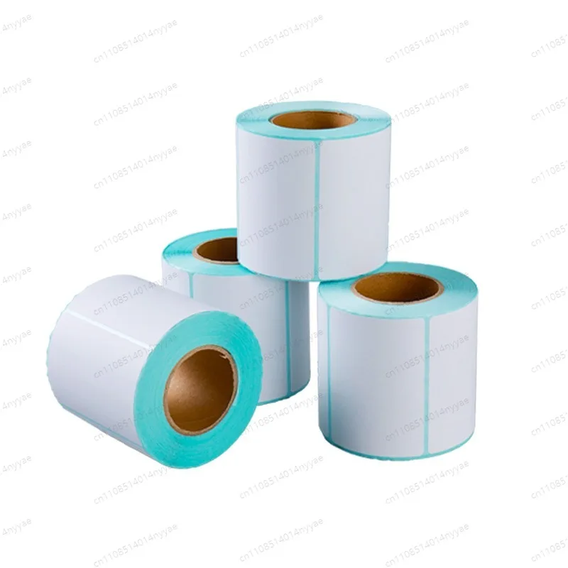 Thermal Label Paper 70x50mm Waterproof Oilproof Scratchproof Self-Adhesive Sticker with Gap for Barcode Shipping Logistics