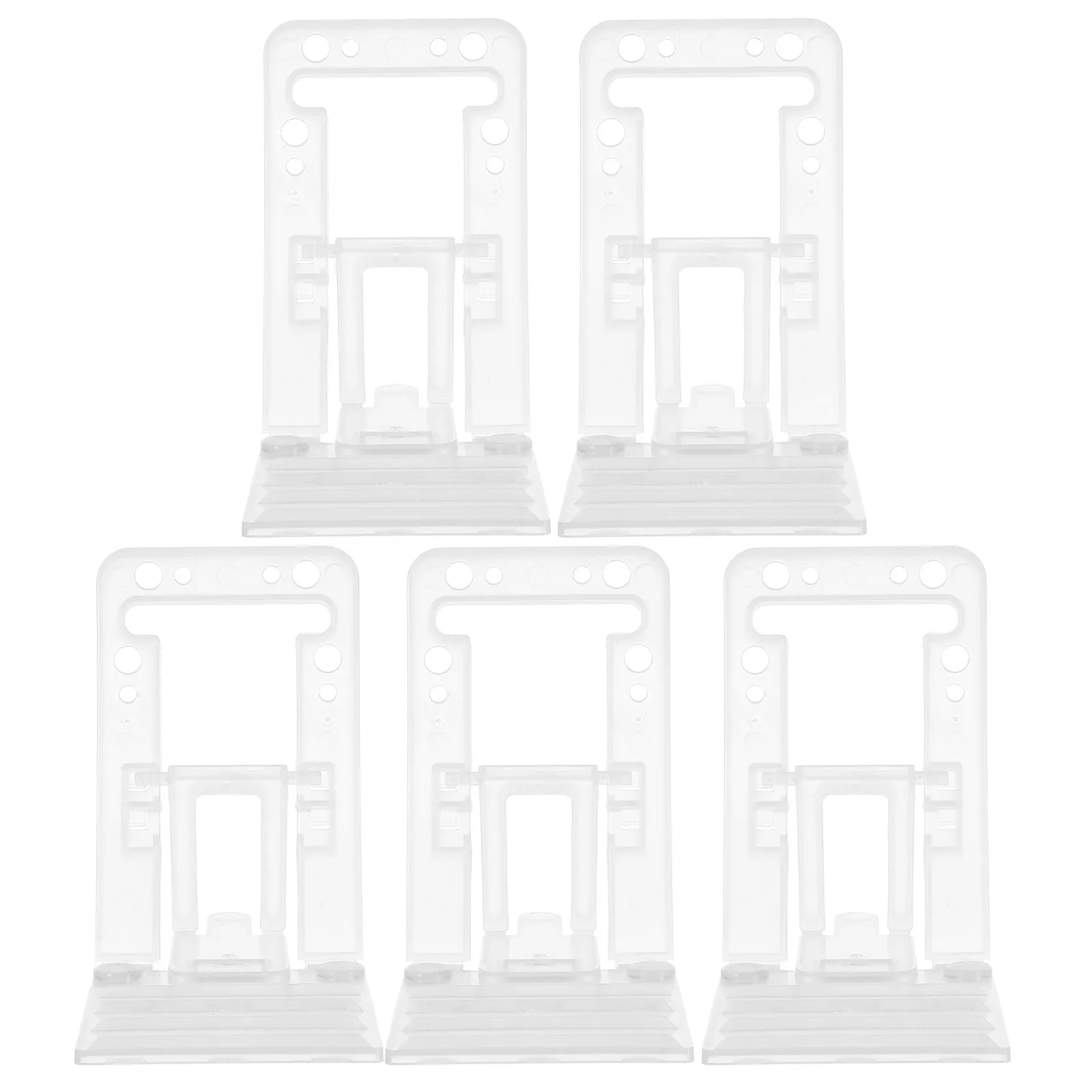 5Pcs Display Support Stand L Shape Shelf Riser for Retail Store Merchandise Organization Anti Tip Plastic Shelf Bracket Vendor
