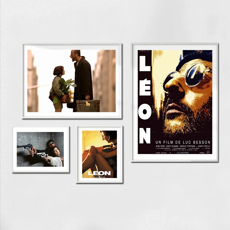 Classic Movies Leon Canvas Poster The Professional Film Picture The Uncle and Loli Wall Art for Living Room Bedroom Home Decor