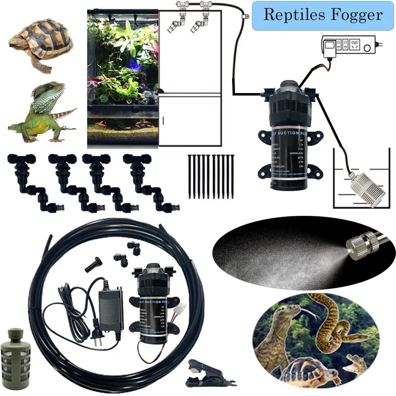 

Automatic Terrarium Mist System with 360° Adjustable Nozzles for Precise Humidity Regulation