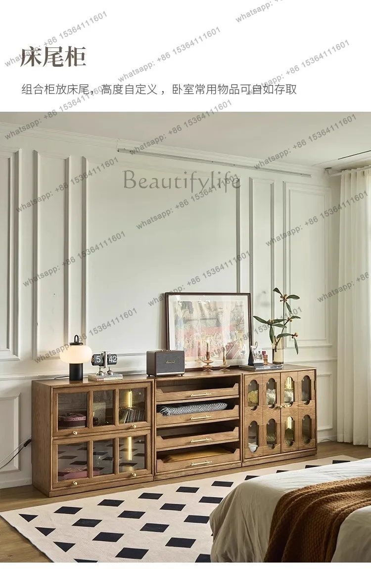 Chest of Drawers Living Room Floor-standing Modular Combination TV Cabinet Small Apartment Storage Cabinet Integrated