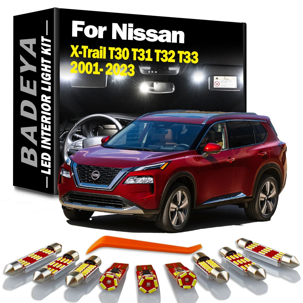 

Комплект светодиодных внутренних лампочек BADEYA для Nissan X-Trail Xtrail T30 T31 T32 T33 2001-2018 2019 2020 2021 2022 2023 Canbus