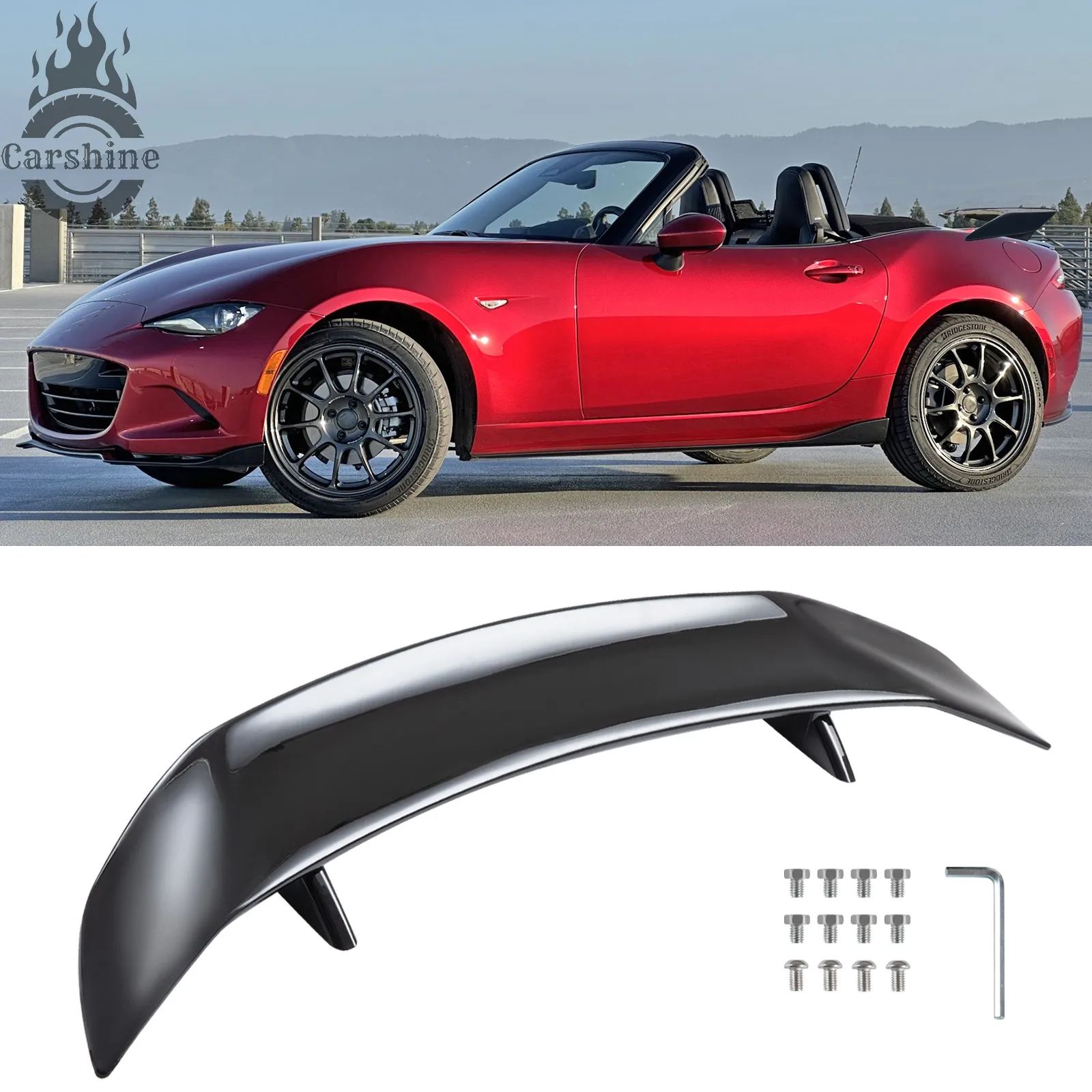 

Glossy Black 46" Car Rear Trunk Spoiler Lip Wing Racing Miata For Mazda MX-5