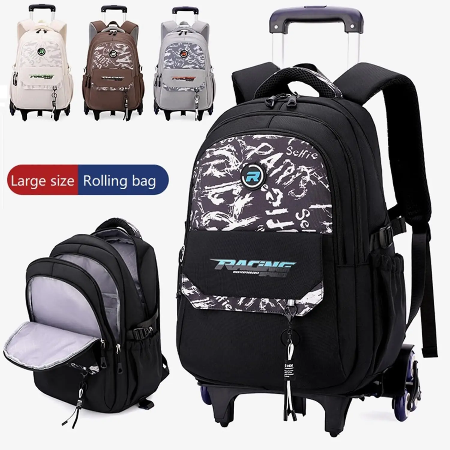 

Рюкзак на колесиках, водонепроницаемый рюкзак на роликах, детская сумка для книг, школьная сумка на колесиках для мальчиков, Morrales Para Hombre