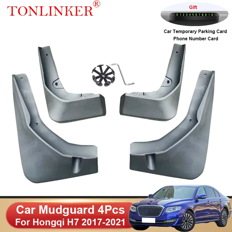 

TONLINKER Car Mudguard For Hongqi H7 2017 2018 2019 2020 2021 Mudguards Splash Guards Front Rear Fender Mudflaps 4pcs Accessorie