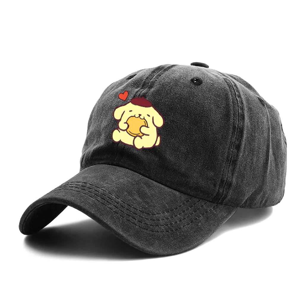 Sanrio Pompompurin Fashion Baseball Caps Women Men Snapback Cap Female Male Visors Sun Hat Unisex Adjustable Trucker Hats