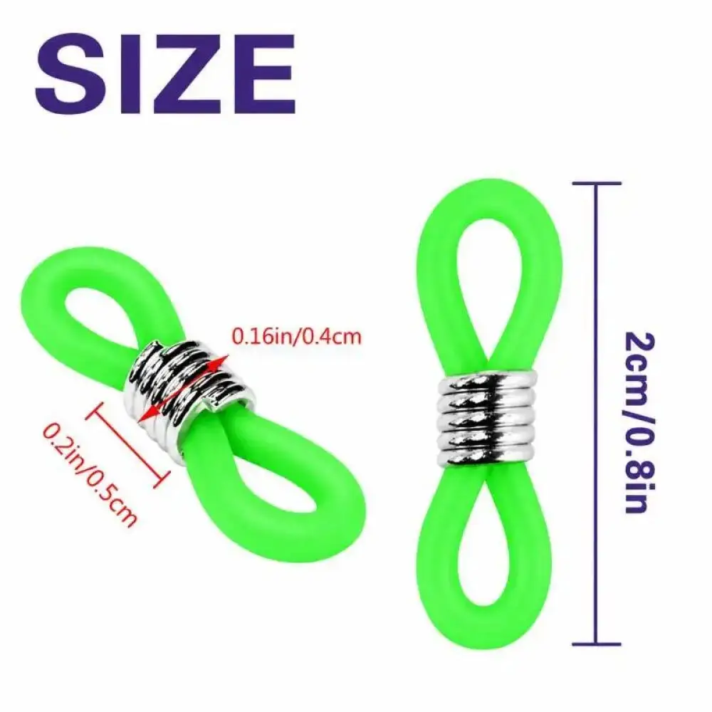 50~200Pcs Eyeglasses Ear Hook Connector Spectacles Chain Glasses Retainer Ends Rope Cord Holder Strap Retainer End Loop Findings