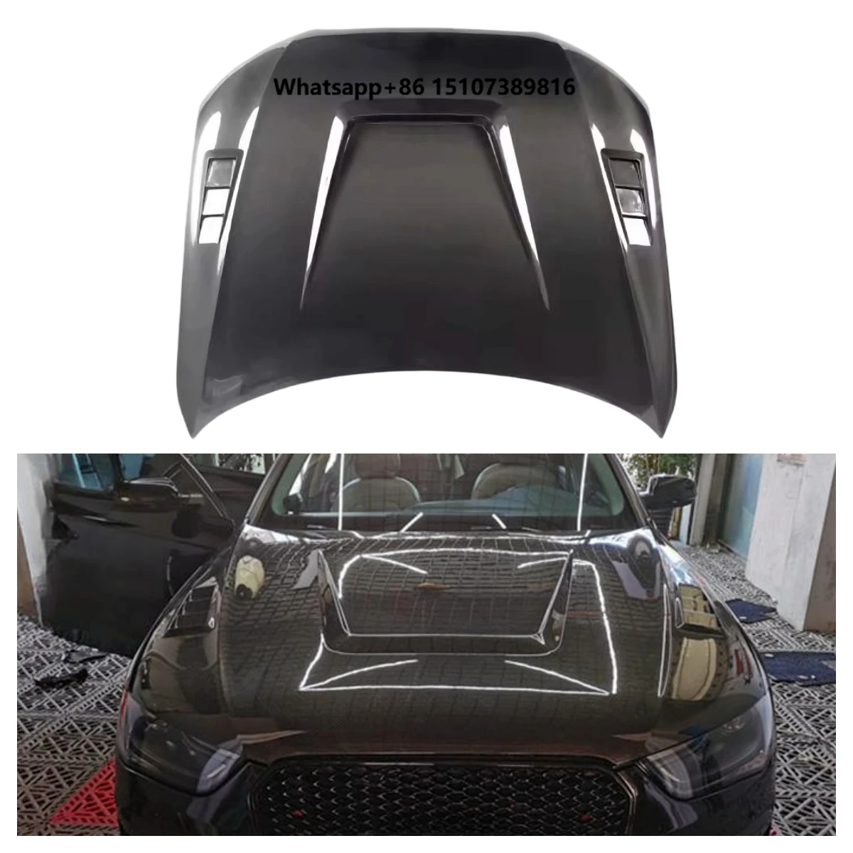 For A4 S4 B8.5 High Quality Double Side Carbon Fiber Engine Hood Bonnet Engine Cover 2013-2016