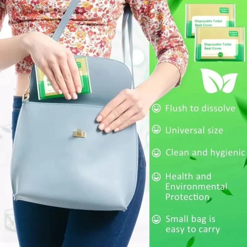 10-300 قطعة غطاء مقعد المرحاض القابل للتصرف للسفر للبالغين والأطفال قعادة التدريب السفر الأساسية العام طائرة التخييم #2