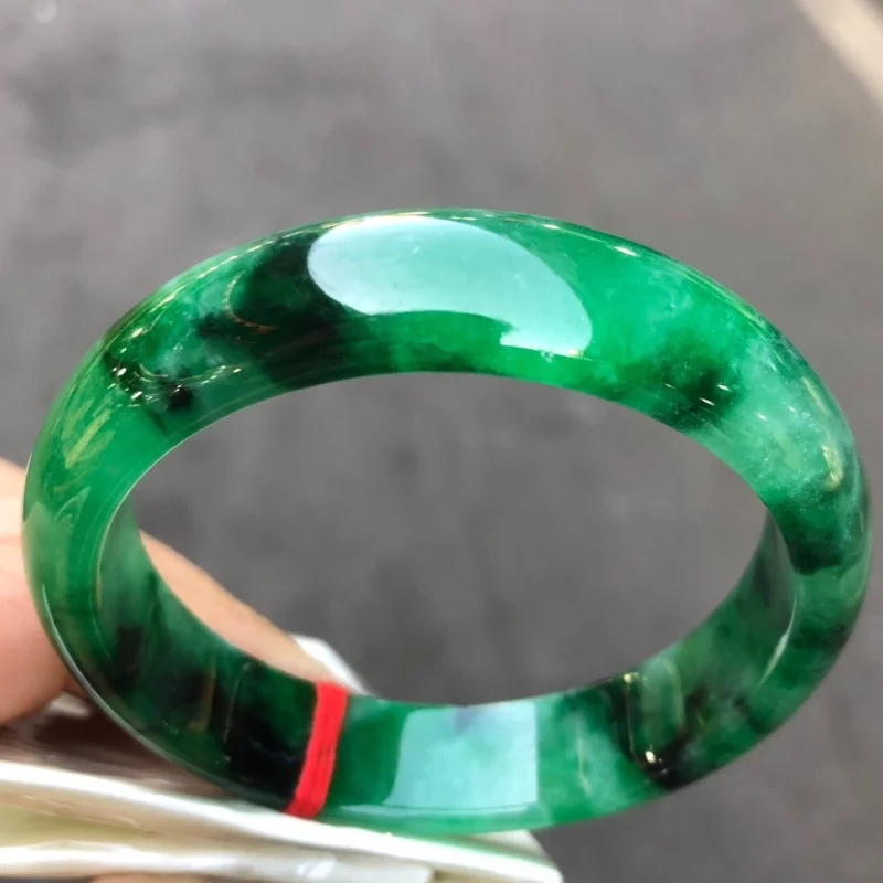 

certificate Nature A high Ice Burmese Green Jade jadeite bracelet bangle 59mm