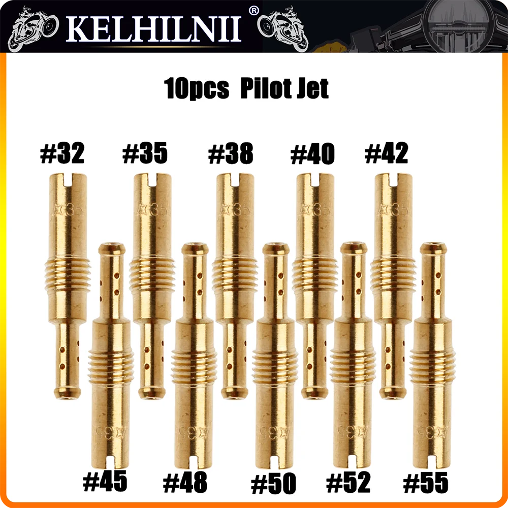 Nieuw 32 # 33 # 35 # 38 # 40 # 42 # 45 # 48 # 50 # 52 # Slow Pilot Jet Vice Injector Nozzle For Keihin CB GY6 KOSO OKO PE CVK FCR Carburetor