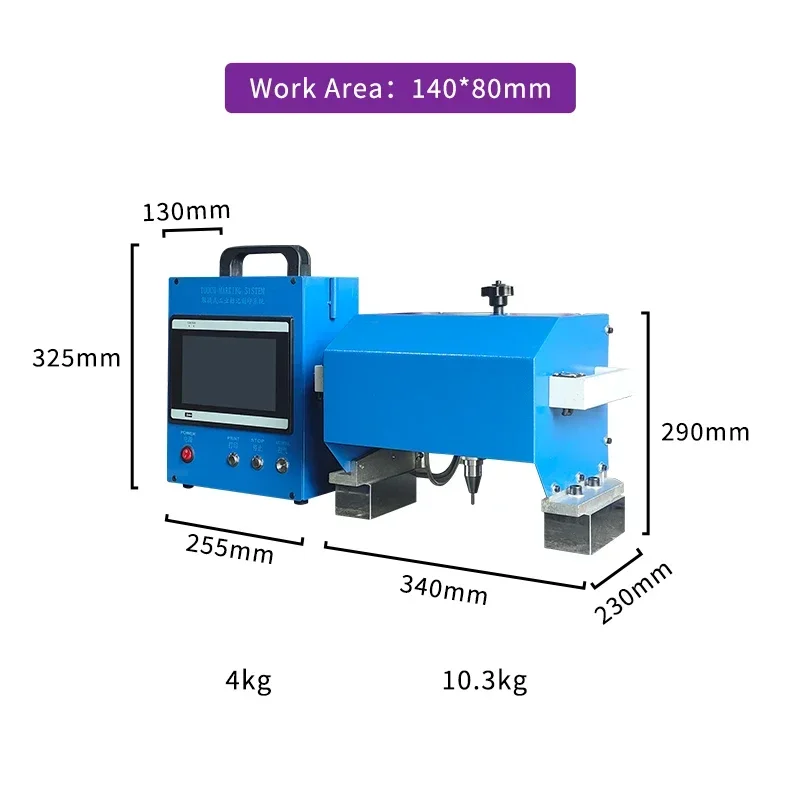 

perfect 2025 ZX Name Plate Chassis Number Portable VIN Code Dot Peen Engraving Marking Machine Electro magnetic Pneumatic dot pe